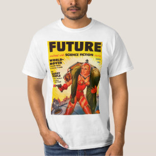 Vintage Pulp Paperback Sci-Fi Girl  Hero Cover T-Shirt