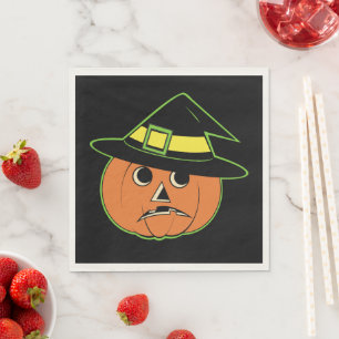 Vintage Pumpin Witch  Napkin