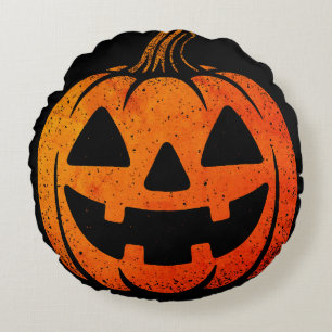 Vintage Pumpkin Accent Pillow – 90s Halloween