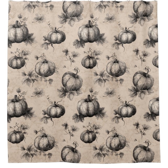 Vintage Pumpkin and Vine Engraving Pattern (Front)