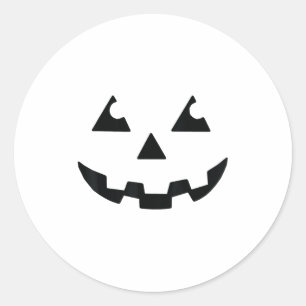 Vintage Pumpkin Face Jackolantern Jack O Lantern H Classic Round Sticker