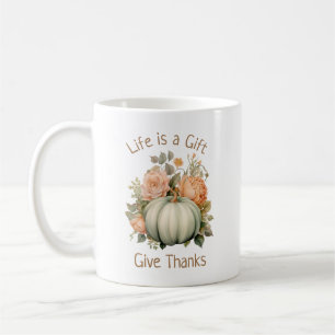 Vintage Pumpkin Give Thanks Coffee Mug