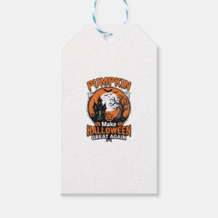 Vintage Pumpkin Halloween Great Again Shirt Design Gift Tags