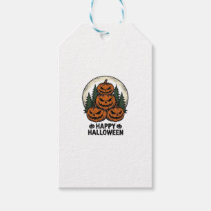 Vintage Pumpkin Halloween Jack O Lantern Forest Sh Gift Tags
