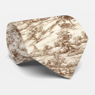 Vintage Pumpkin Harvest Countryside Toile (9) Tie