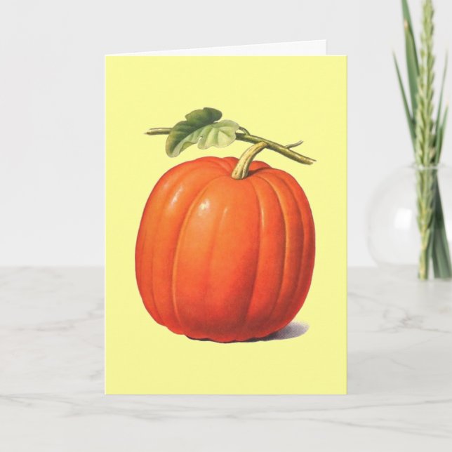 Vintage Pumpkin Holiday Card (Front)