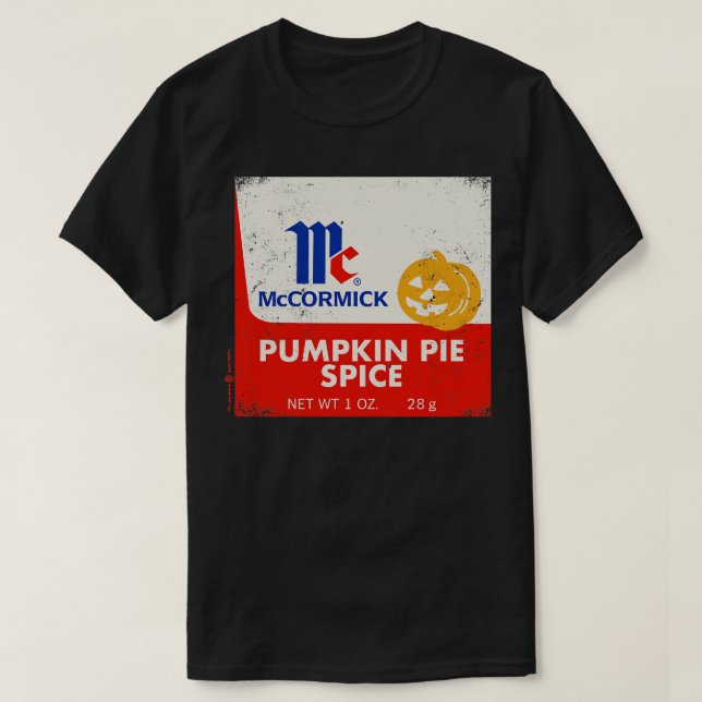 Vintage Pumpkin Pie Spice Label 4 TShirt (Design Front)