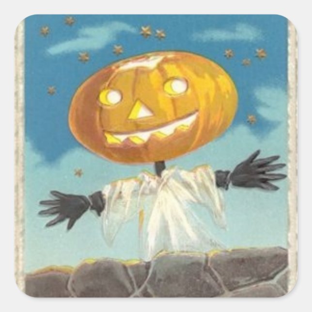 Vintage Pumpkin sticker Halloween (Front)