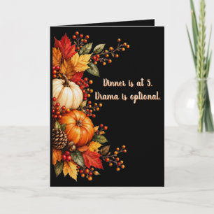 Vintage Pumpkin Thanksgiving Dinner Invitation