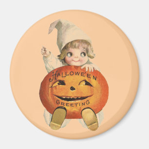Vintage Pumpkin Tot Magnet