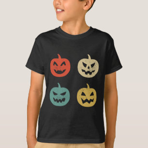 Vintage Pumpkins Fun Halloween Retro Gift  T-Shirt