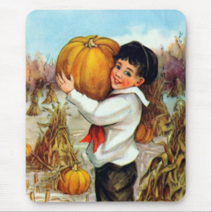 Vintage Pumpkins Mouse Pad