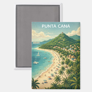 Vintage Punta Cana Dominican Republic Tropical Magnet