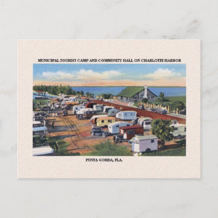 Vintage Punta Gorda Charlotte Harbour Florida Holiday Postcard