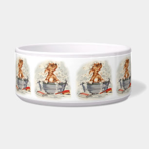 Vintage Puppy Art Bath Puppy