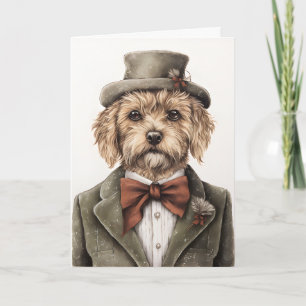 Vintage: Puppy Christmas  Card