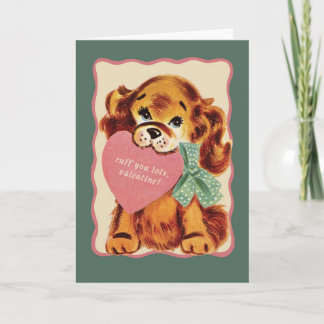 Vintage Puppy Valentine Card – Ruff You Lots