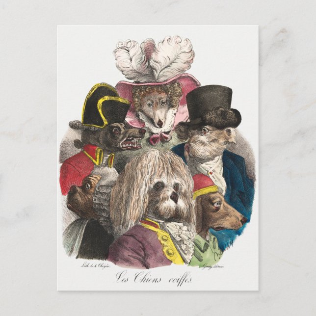 Vintage Pups Postcard (Front)