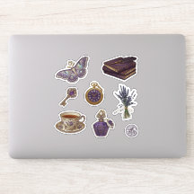 Vintage Purple Aesthetic Sticker Sheet 