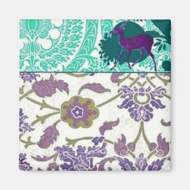 Vintage Purple and Green Magnet (Front)