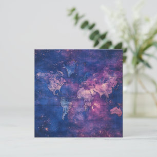 Vintage Purple Celestial World Map (10)