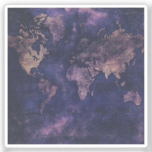 Vintage Purple Celestial World Map (9)
