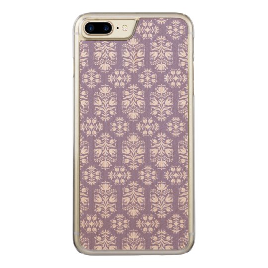 Vintage Purple Floral Damask Carved iPhone 8 Plus/7 Plus Case