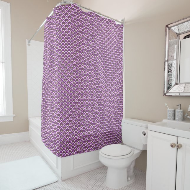 Vintage purple floral Dianthus Barbatus pattern (In Situ)