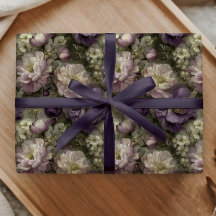 Vintage Purple Floral Peony Pattern Soft Romantic 