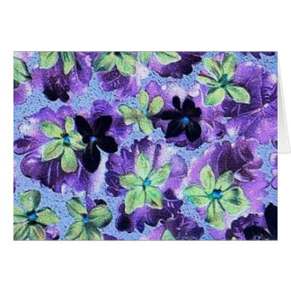 Vintage Purple Green Violets