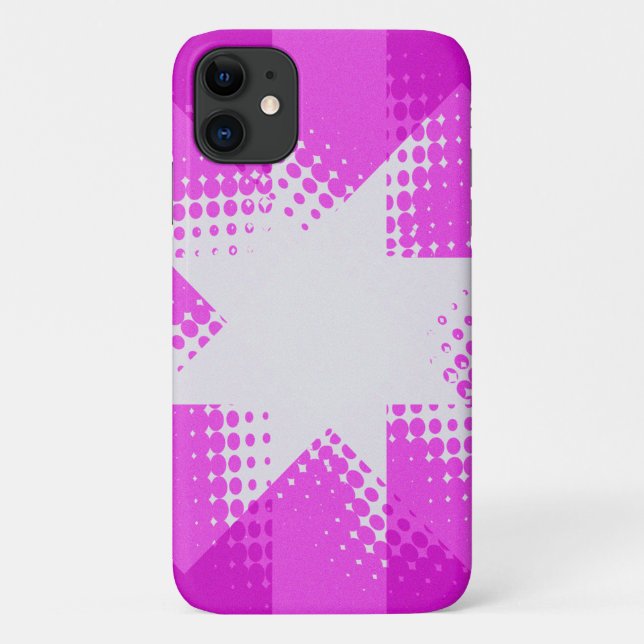Vintage purple halftone star Case-Mate iPhone case (Back)