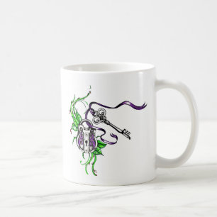Vintage purple Lock and Key design Coffee Mug