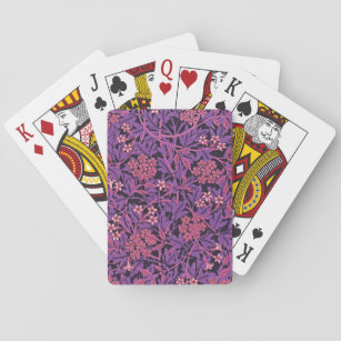 Vintage Purple Pink Jasmine by William Morris Playing Cards