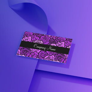 Vintage purple roses Business Card