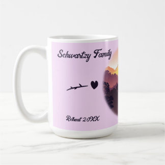 Vintage Purple Yellow Farmhouse Mountain Sunset Coffee Mug