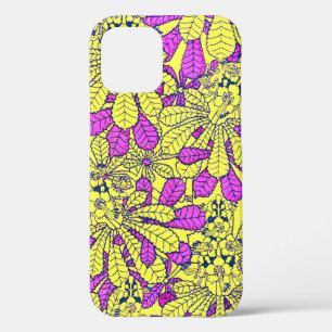 Vintage Purple Yellow Floral Pop Art Phone Case
