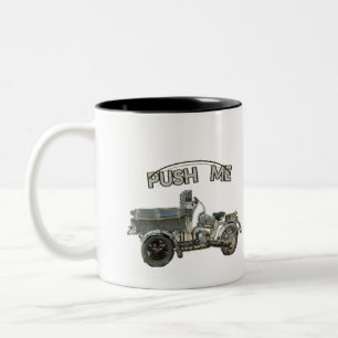 Vintage Push Me Vehicle Two Tone Mug