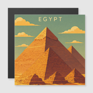 Vintage Pyramids of Giza – Retro Egypt Travel 