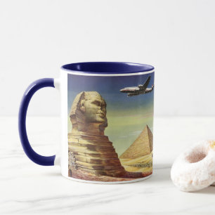 Vintage Pyramids, the Great Sphinx of Giza, Egypt Mug
