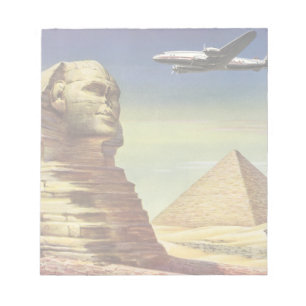 Vintage Pyramids, the Great Sphinx of Giza, Egypt Notepad