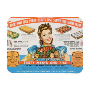 Vintage Pyrex Bake Ware "To Serve You" Magnet