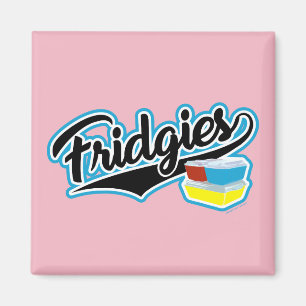 Vintage Pyrex Fridgies Baseball Script Magnet