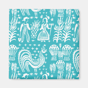 Vintage Pyrex Pattern - Butterprint Amish (White) Magnet