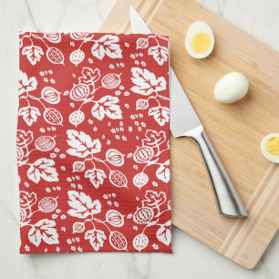 Vintage Pyrex Pattern - Gooseberry White Kitchen Towel