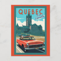 Vintage Quebec Canada Chateau Frontenac Travel