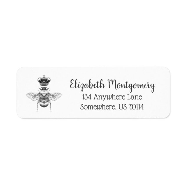 Vintage Queen Bee & Crown | Personalized (Front)