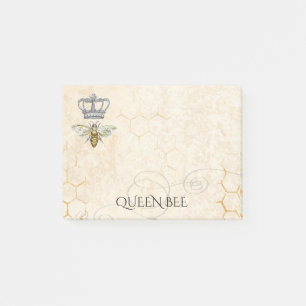 Vintage Queen Bee Hive Honey Bee Post-it Notes
