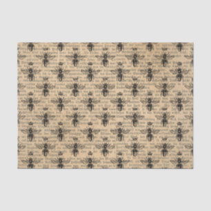 Vintage Queen Bee & Newpaper Tissue Paper