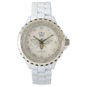 Vintage Queen Bee Royal Crown Roman Numerals Watch