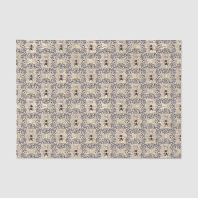 Vintage Queen Bee Tissue Paper (Front)